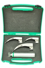 Fiber Optic Laryngoscope Blade with Battery Handle